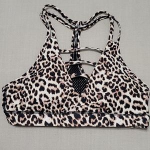 Zyia leopard grid bra